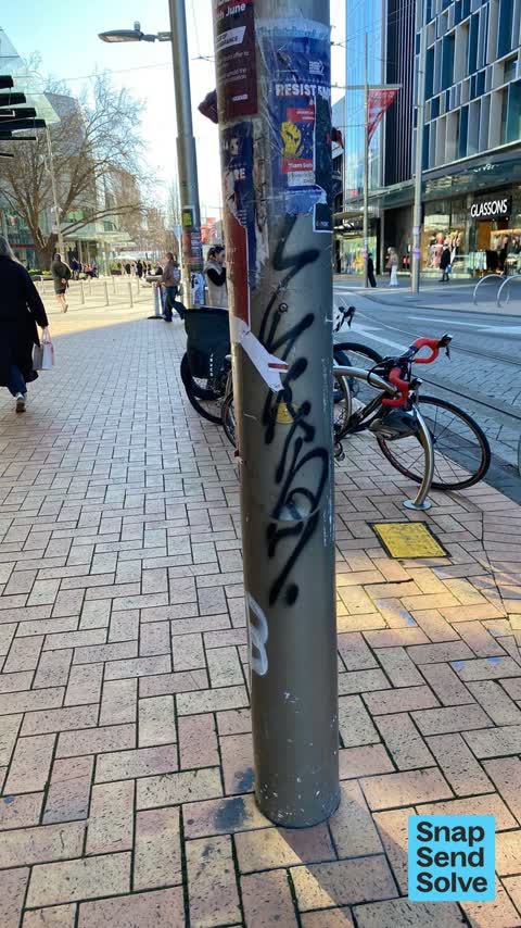 Graffiti on a fence, building or structure — a report photo