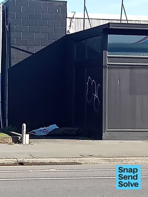 Graffiti on a fence, building or structure — a report photo