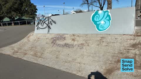 Graffiti on a playground or in a park — a report photo