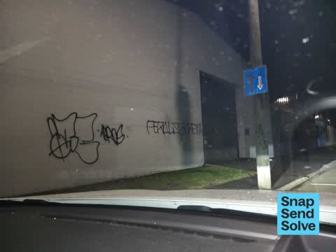 Graffiti on a fence, building or structure — a report photo