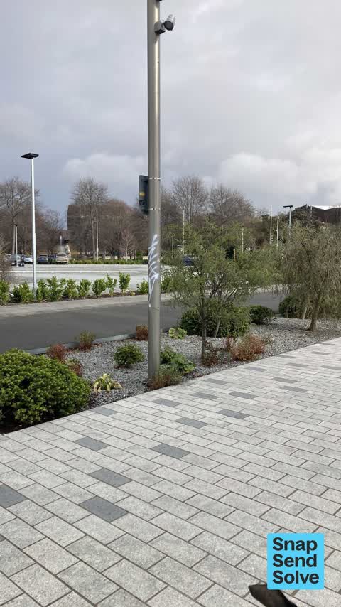 Graffiti on a road, footpath or bridge, a report photo