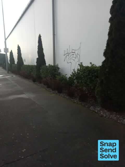 Graffiti on a fence, building or structure — a report photo