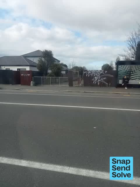 Graffiti on a fence, building or structure — a report photo