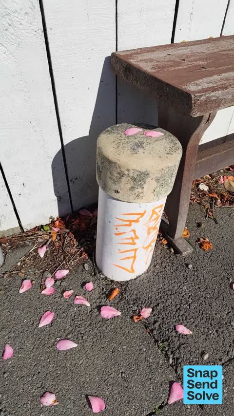 Graffiti on a fence, building or structure, a report photo