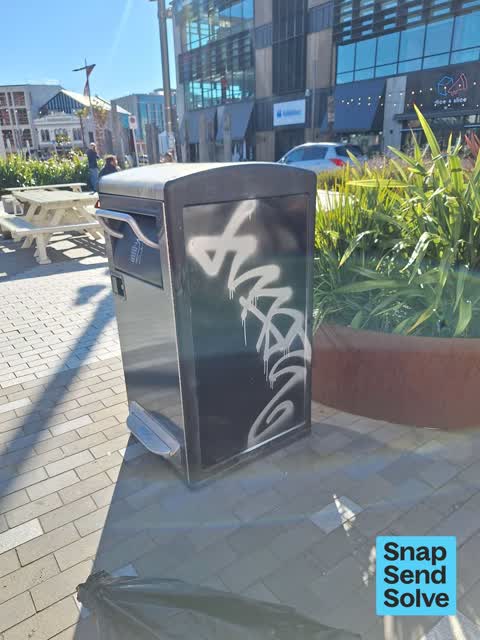 Graffiti on a fence, building or structure, a report photo