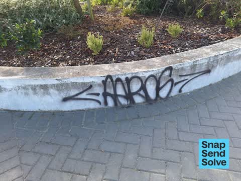 Graffiti on a playground or in a park — a report photo