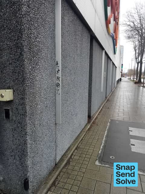 Graffiti on a fence, building or structure, a report photo