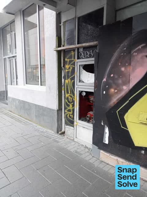 Graffiti on a fence, building or structure, a report photo
