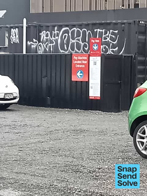 Graffiti on a fence, building or structure — a report photo