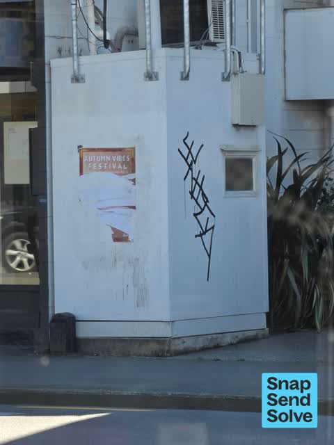 Graffiti on a fence, building or structure — a report photo