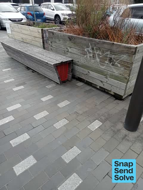 Graffiti on a fence, building or structure, a report photo