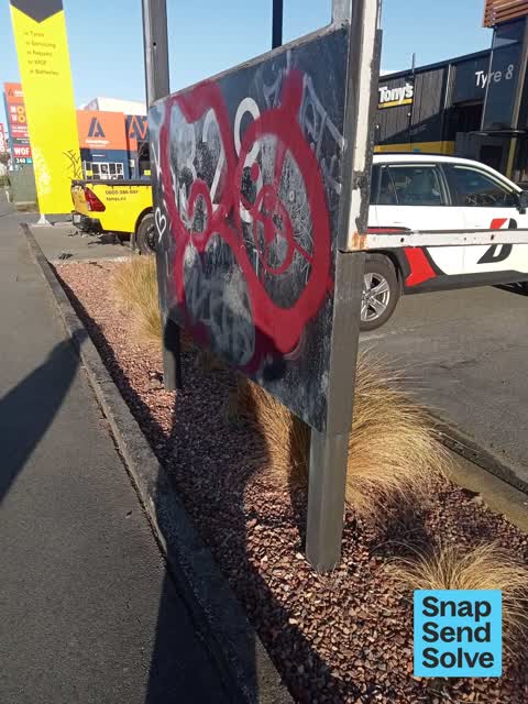 Graffiti on a fence, building or structure — a report photo