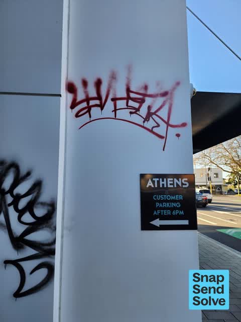 Graffiti on a fence, building or structure, a report photo