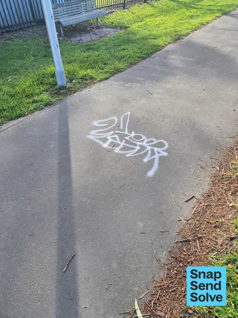 Graffiti on a road, footpath or bridge — a report photo