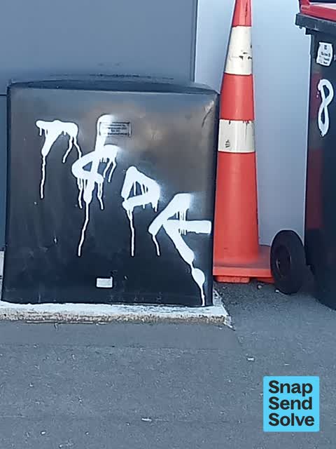 Graffiti on a fence, building or structure — a report photo