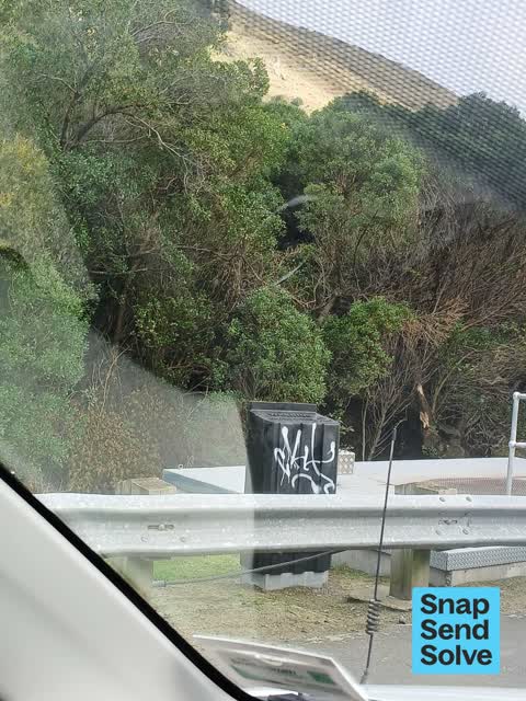Graffiti on a fence, building or structure — a report photo