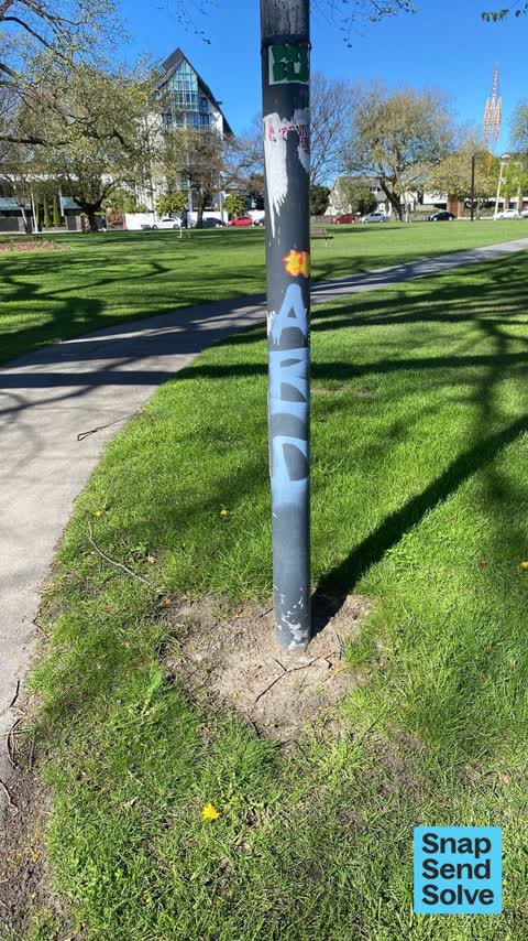Graffiti on a playground or in a park — a report photo