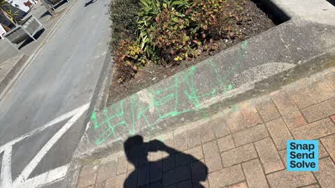Graffiti on a road, footpath or bridge — a report photo