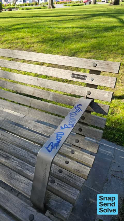 Graffiti on a fence, building or structure — a report photo