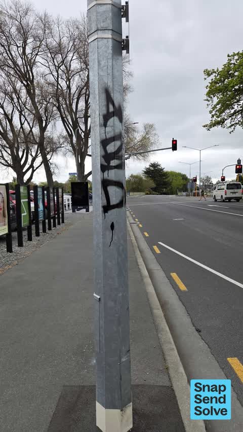 Graffiti on a fence, building or structure, a report photo