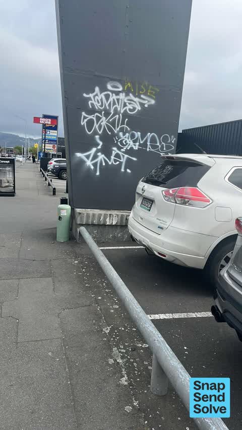 Graffiti on a fence, building or structure, a report photo