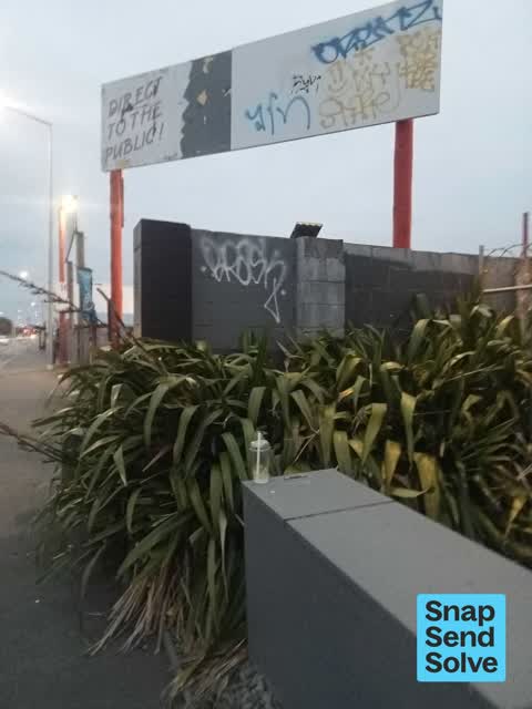 Graffiti on a fence, building or structure, a report photo