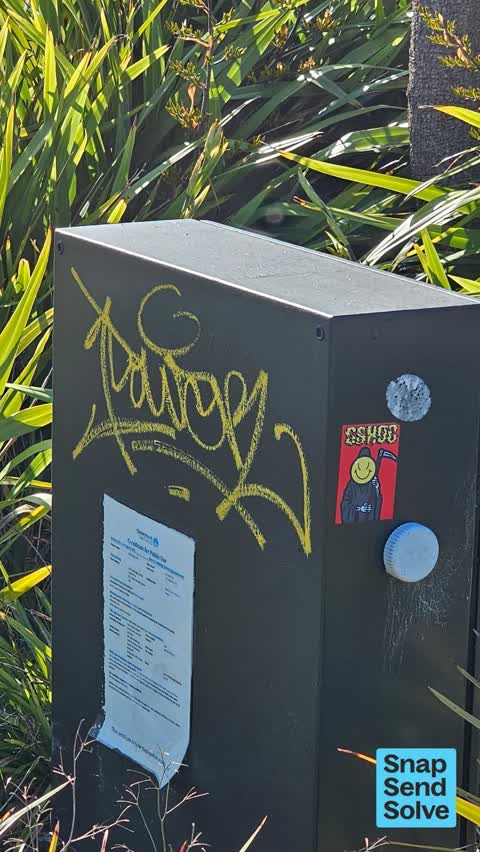 Graffiti on a fence, building or structure, a report photo