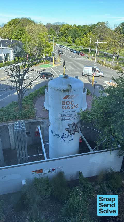 Graffiti on a fence, building or structure, a report photo