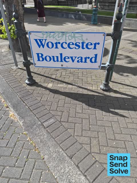 Graffiti on a sign, mural or public art, a report photo