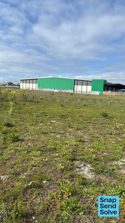 Graffiti on a fence, building or structure, a report photo