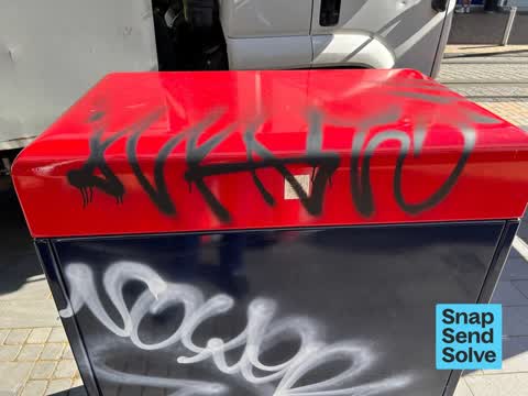 Graffiti on a fence, building or structure, a report photo