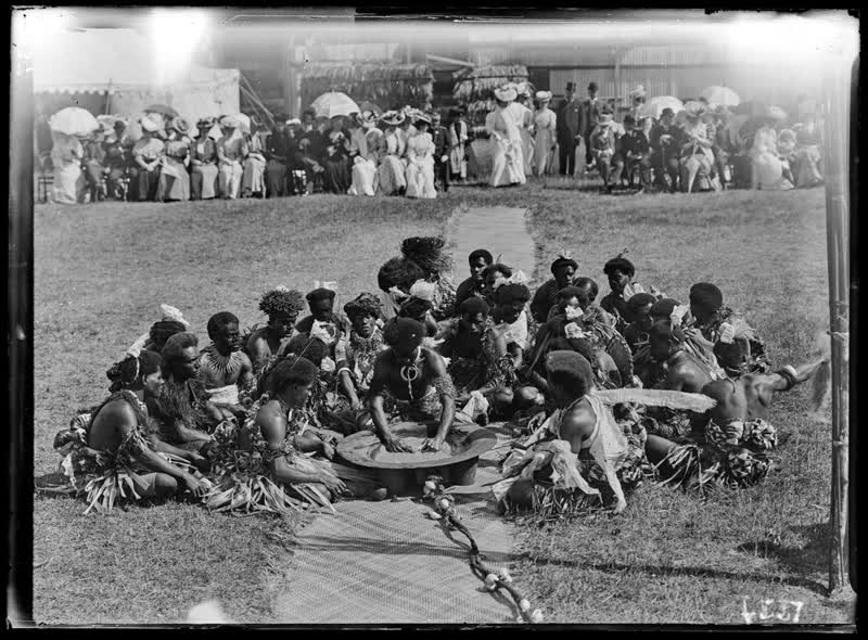 Fijian group at the Christchurch Exhibition, 1906