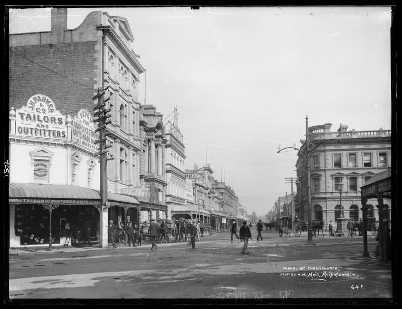 Cashel Street, Christchurch, 1905