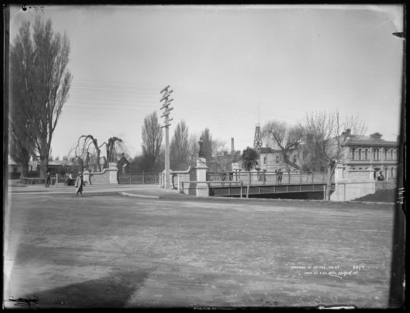 Colombo Street Bridge, Christchurch, 1905