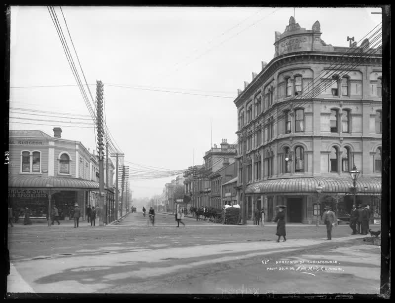 Hereford Street, Christchurch, 1905