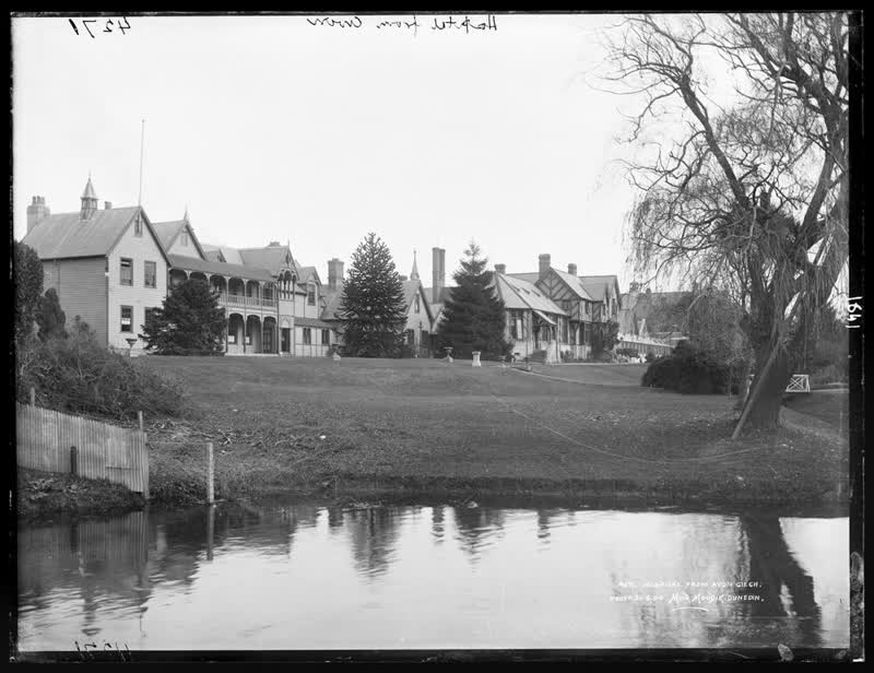 Hospital from Avon, Christchurch, 1904