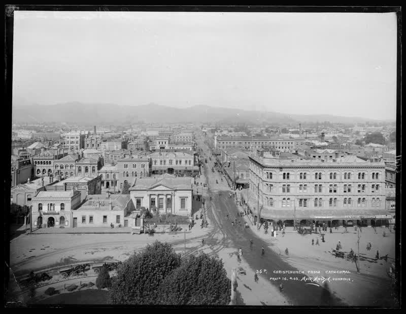 Christchurch from Cathedral, 1905