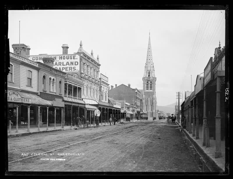 Colombo Street, Christchurch, 1880
