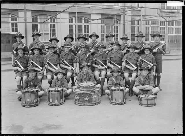 Christchurch West High School Drum & Bugle Corps, ca 1915, 1915