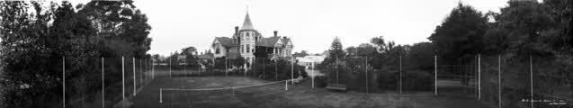 House and grounds, including tennis court, Christchurch, between 1923 and 1928, 1925