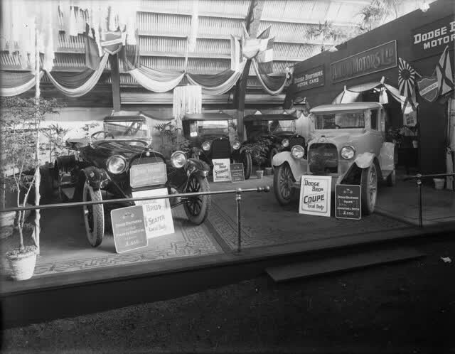 Amuri Motors display of Dodge Motor Cars, ca 1920, 1920