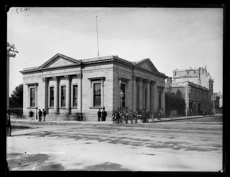 Bank of New Zealand, Hereford St, Christchurch, 1882