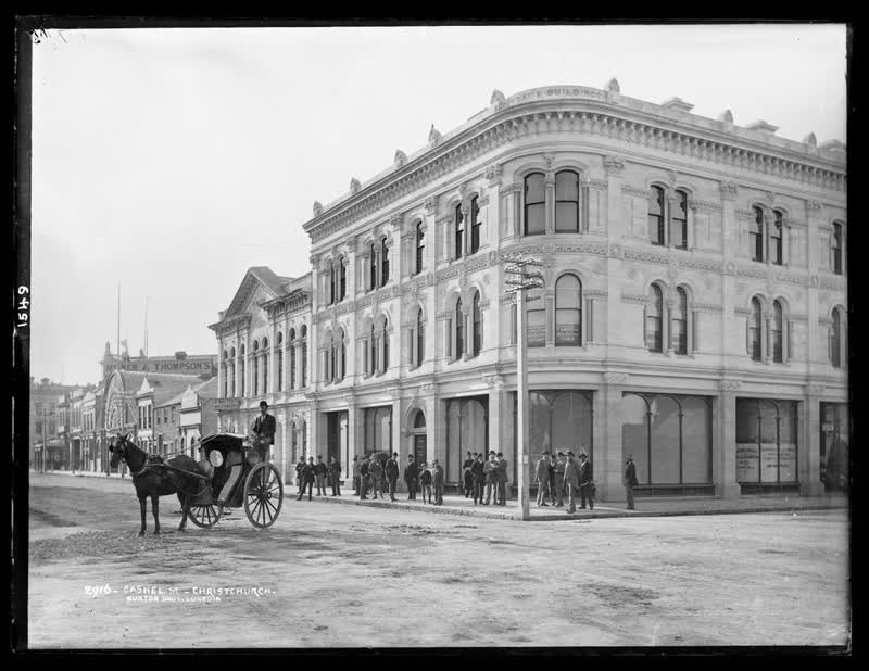 Cashel Street, Christchurch, 1880