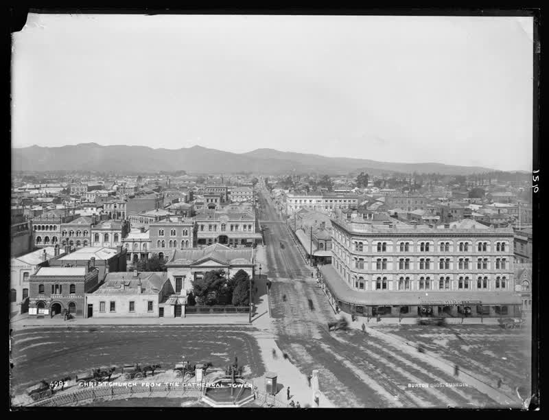 Christchurch from the Cathedral Tower, 1880
