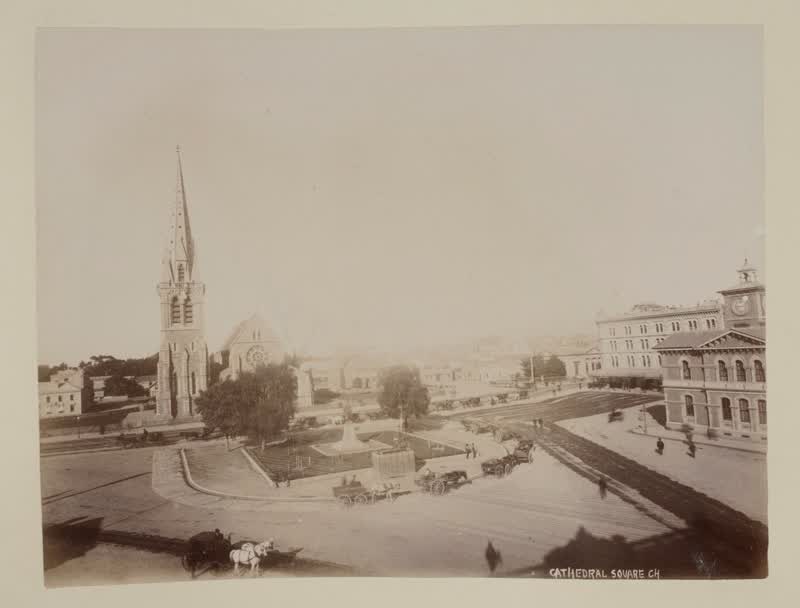 Cathedral Square, Christchurch, 1880