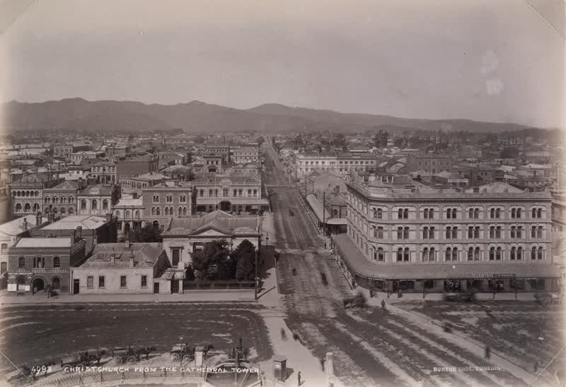 Christchurch from the Cathedral Tower, 1880