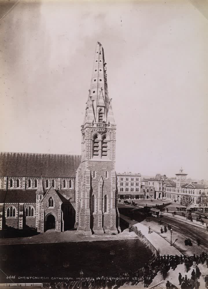 Christchurch Cathedral injured by Earthquake Sep '88, 1888