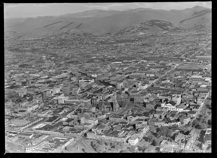 Christchurch centre, 1950