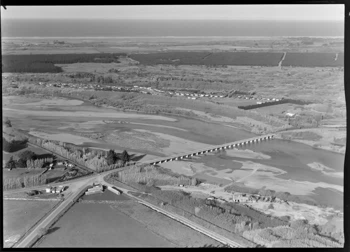 Waimakariri River, Belfast, Christchurch, 1950