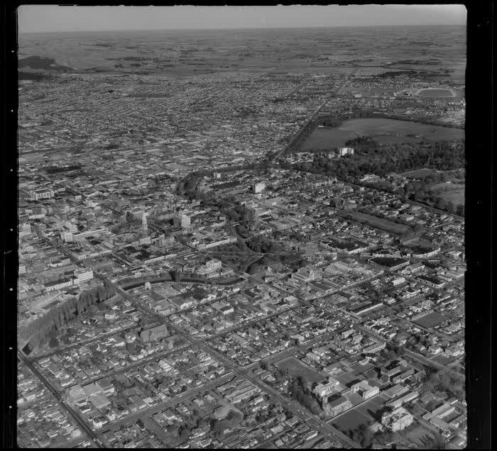 Christchurch, with Avon River, 1964